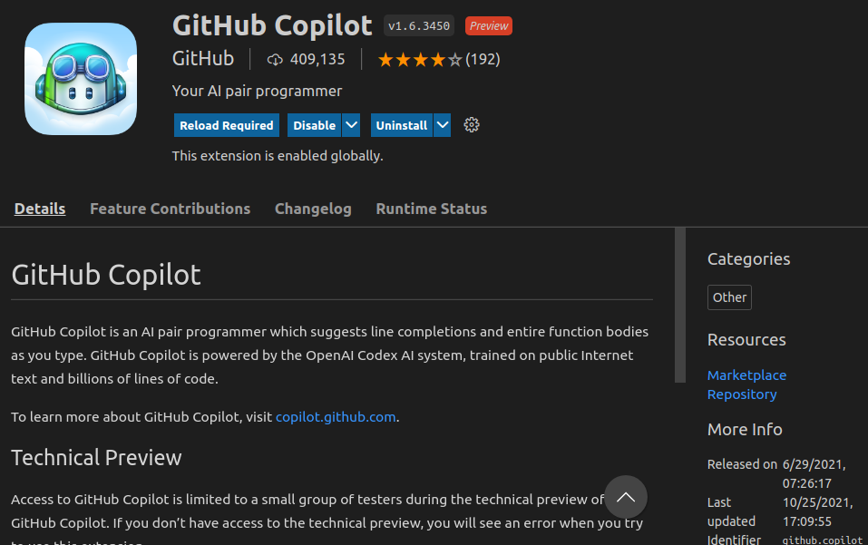 Github Copilot Plug-in