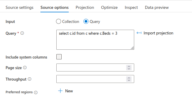 Azure Data Factory DataFlow Source